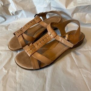 Naturalizer Gladiator Brown Synthetic Women Shoes Size 8.5